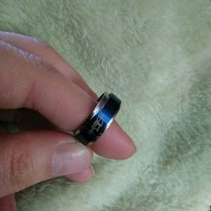 Stainless steel spinner ring size 7